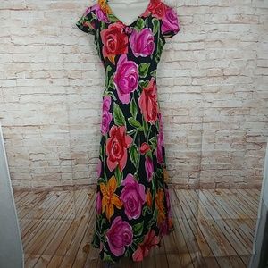 Donna Morgan 100% Silk Tea style midi Sz 8
